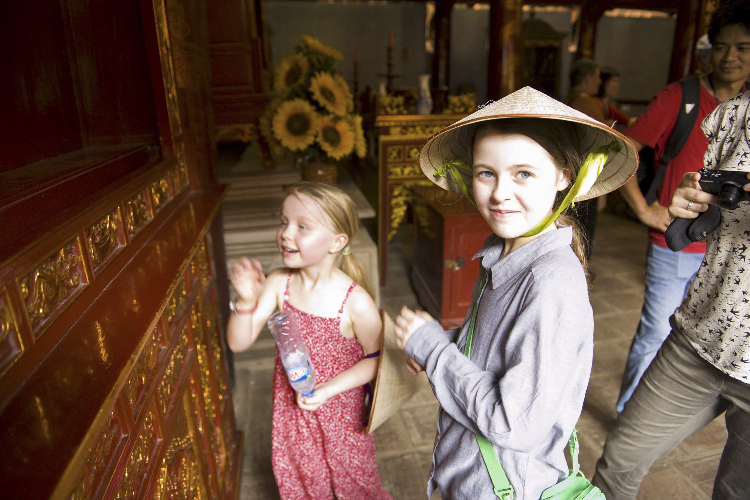 Kids in temple Vietnam
