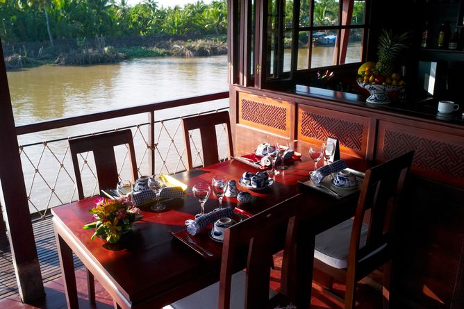 Table laid for dinner