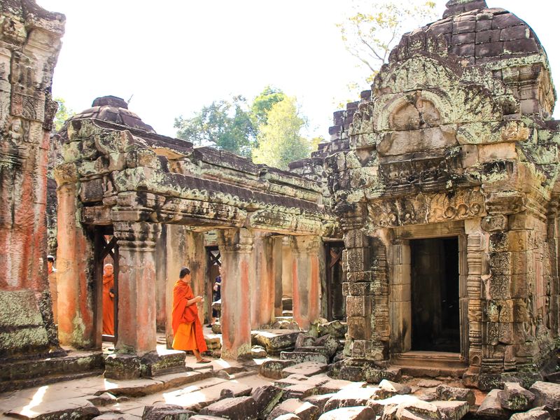 Monks in temples