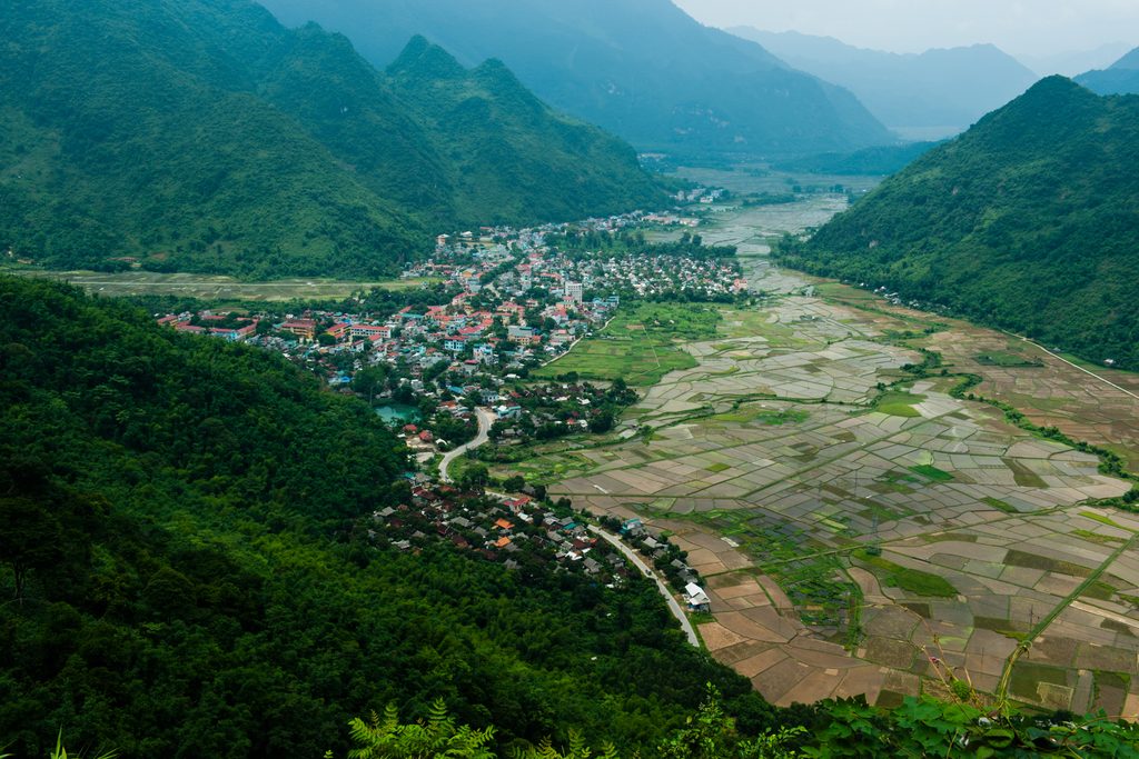 Mai Chau mountains and valley