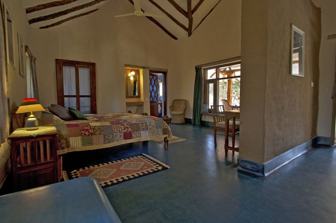 Blue room interior