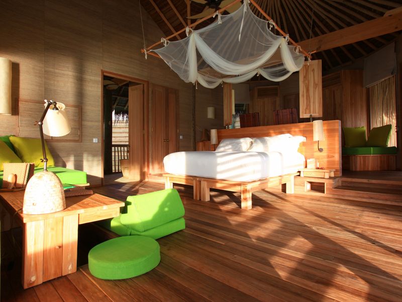 Bedroom at Six Senses Laamu