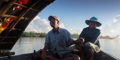 sunset over the mekong delta, Vietnam