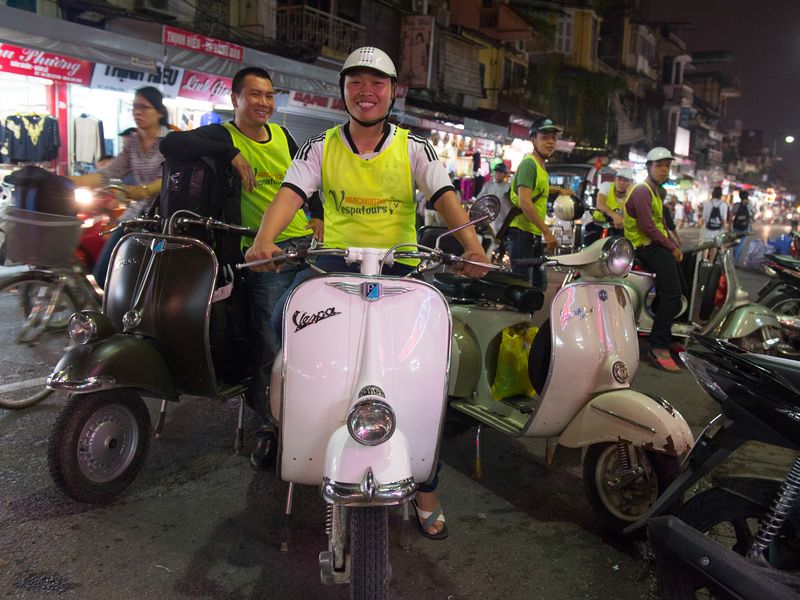 After dark vespa tour Vietnam
