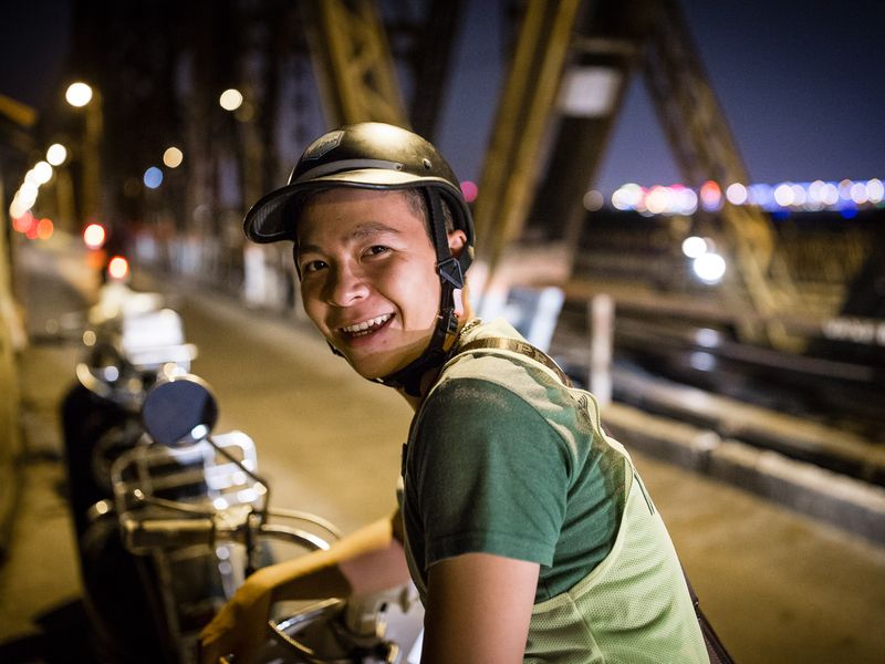 vespa trip at night