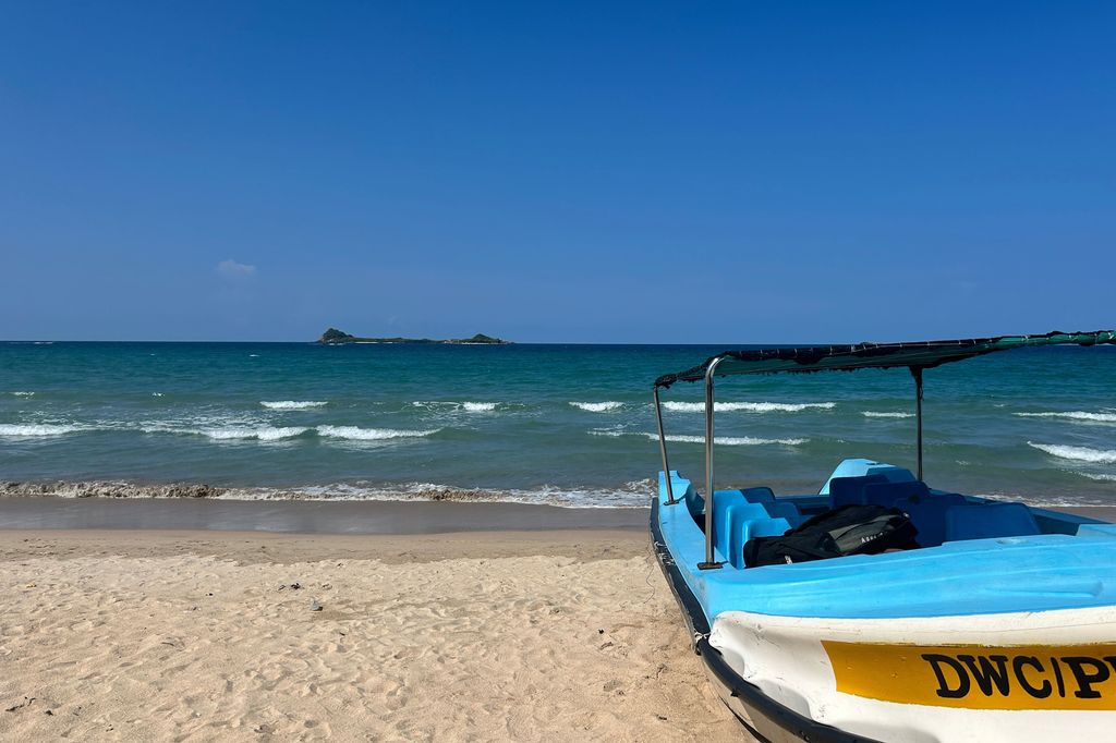a boat on a beach