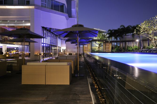 Saltwater pool and deck