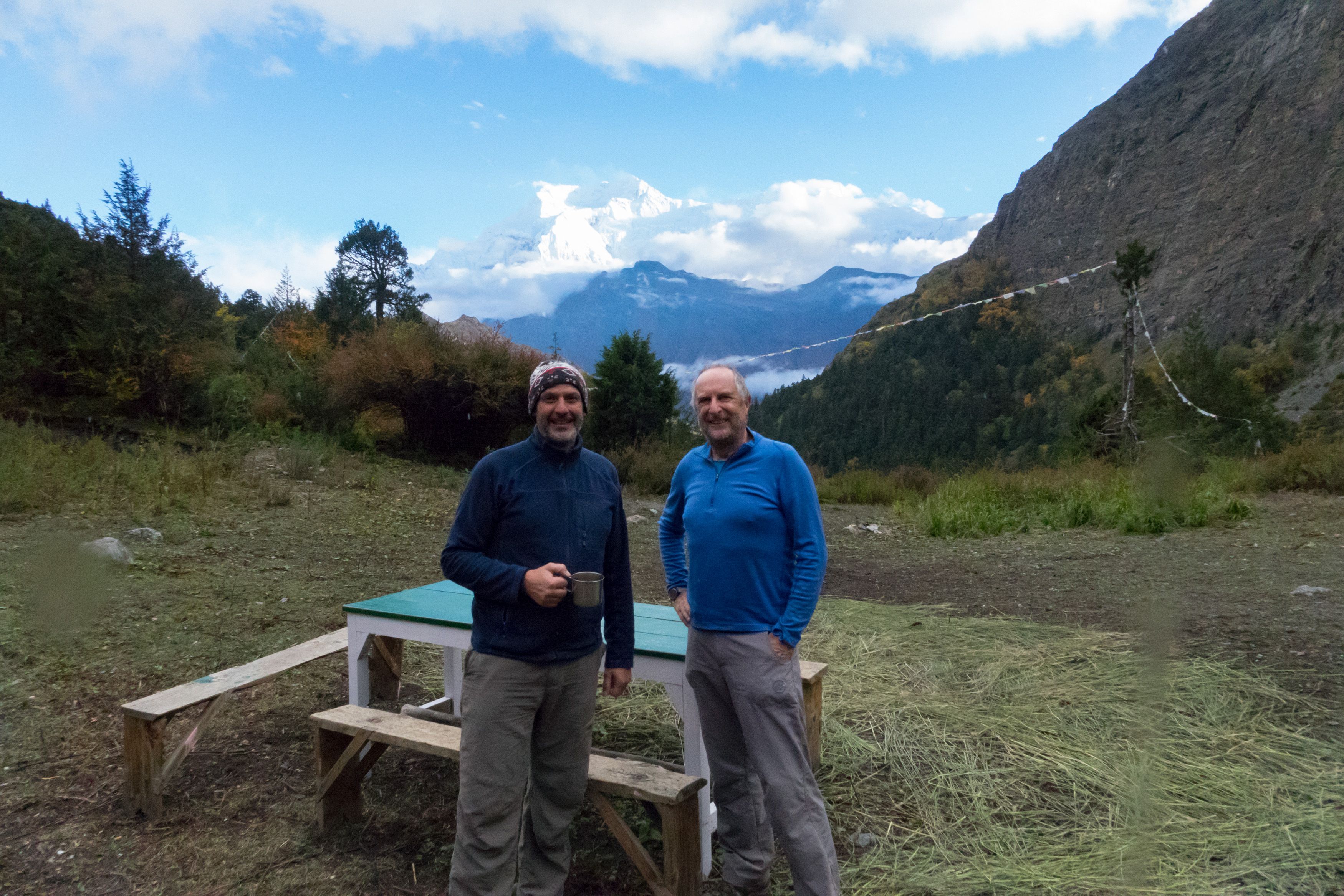 looking at mountain vistas in Nepal