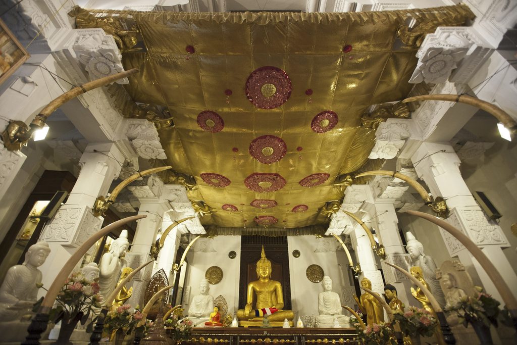 Temple of the Tooth in Kandy, Sri Lanka