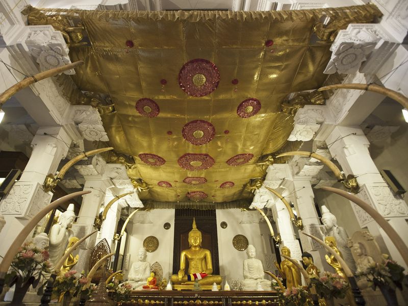 Temple of the Tooth in Kandy, Sri Lanka
