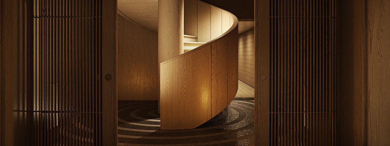 Spa staircase at Capella Kyoto