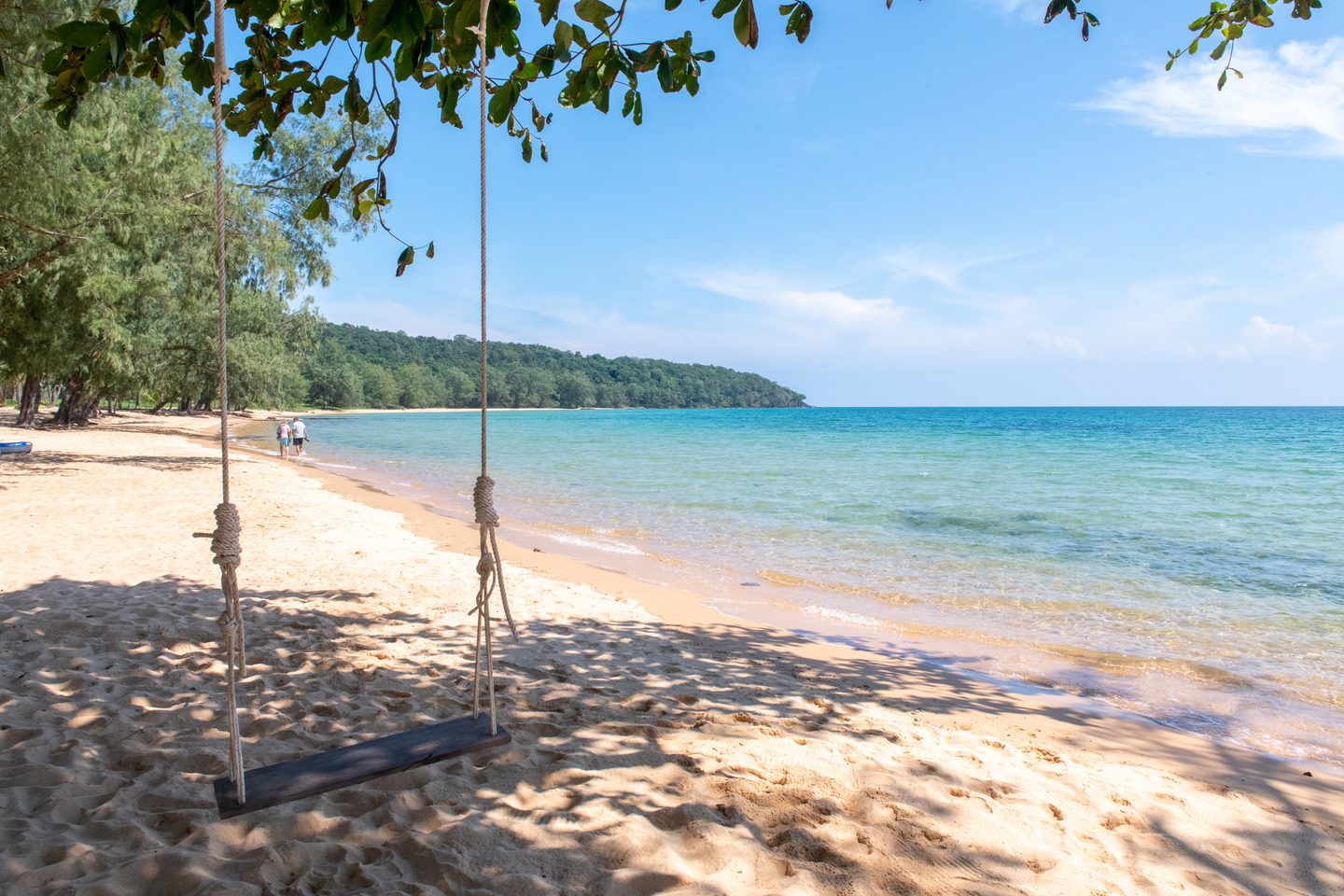 Bali beach with swing