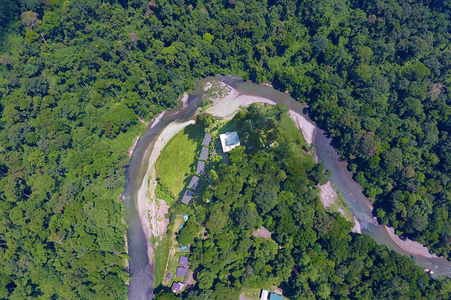Aerial view of Borneo Rainforest Lodge