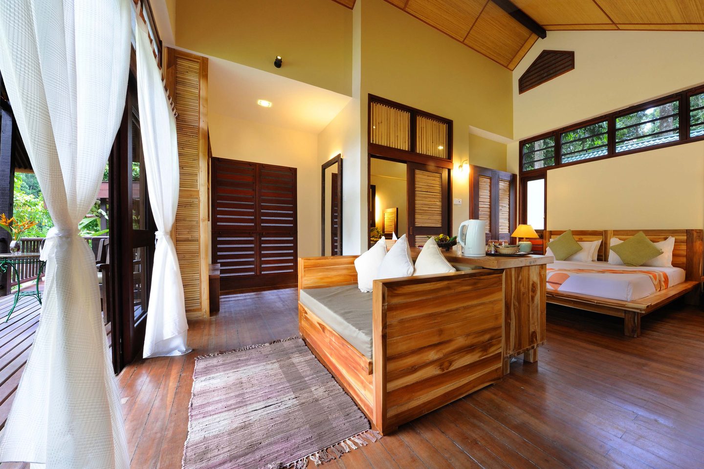 Inside of villa at Borneo Rainforest Lodge