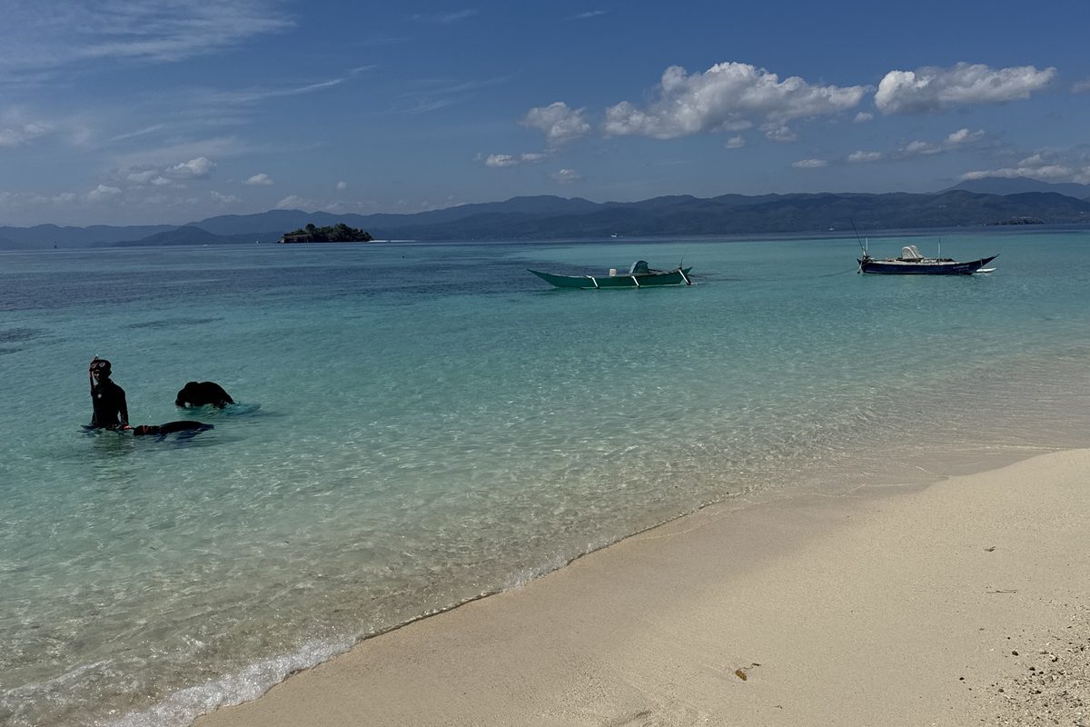 Snorkelling from the shore in Komodo