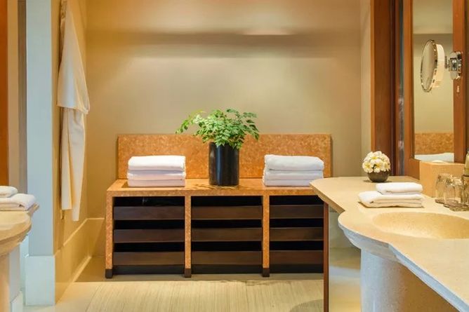 Spacious bathrooms