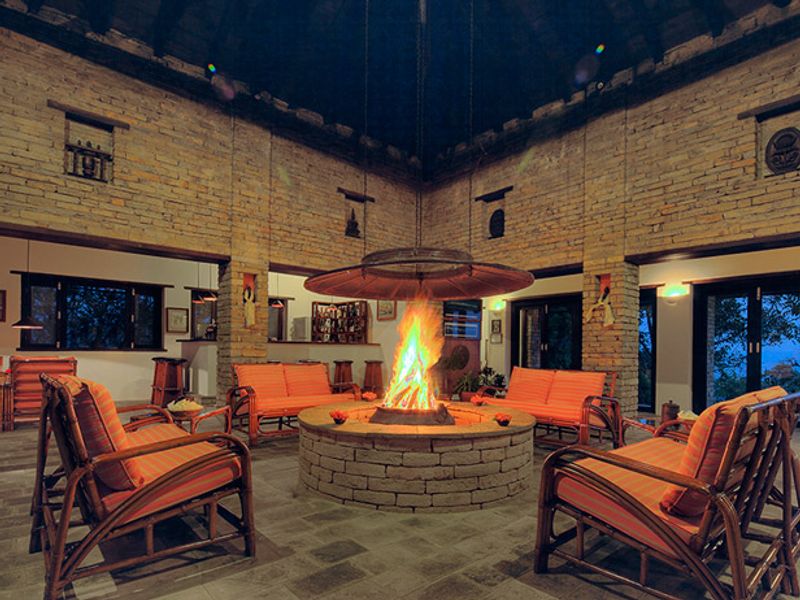 Fire pit at Tiger Mountain Lodge