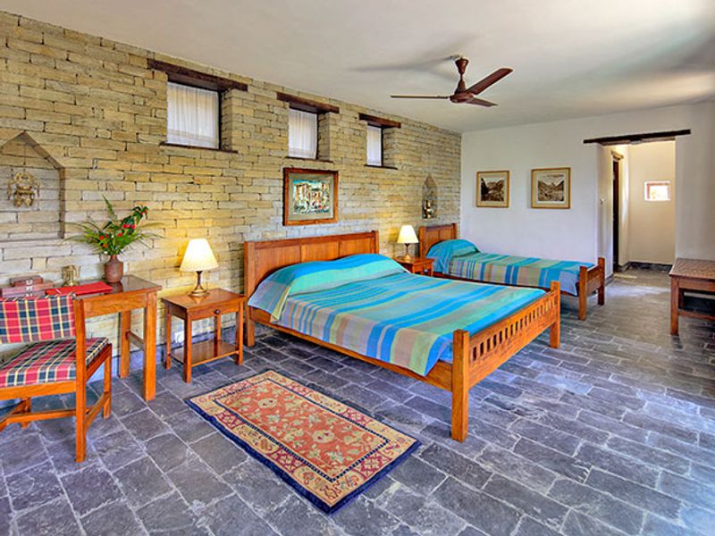 Bright bedroom at Tiger Mountain Lodge