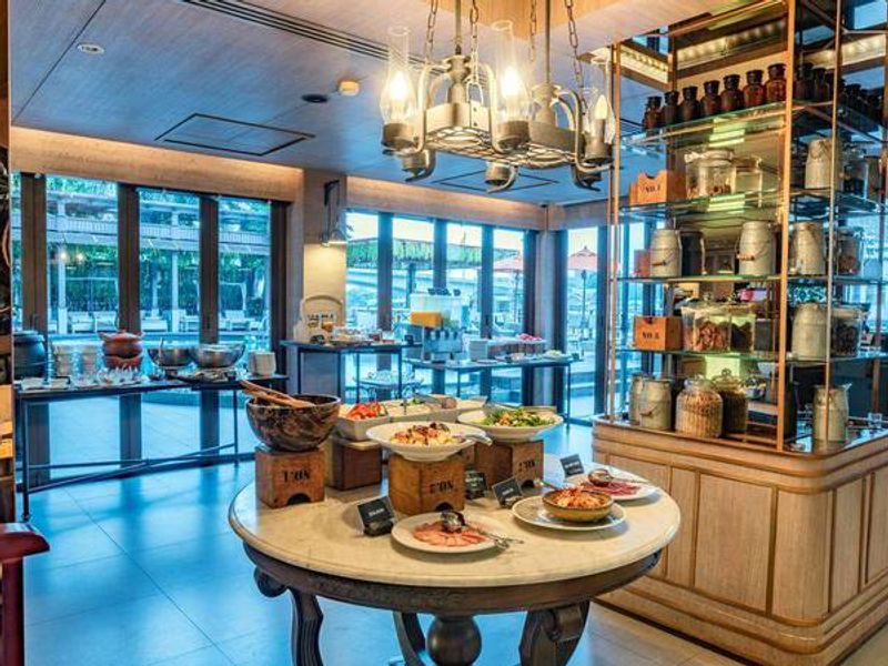 Breakfast buffet at Riva Surya