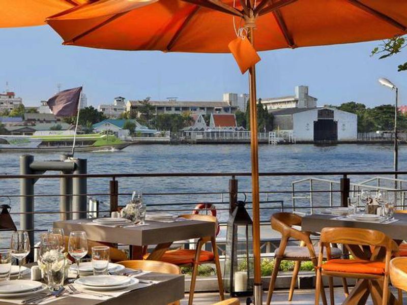 Breakfast restaurant by the river at Riva Surya