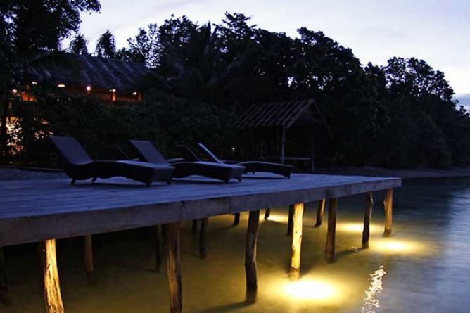 Sundeck at dusk