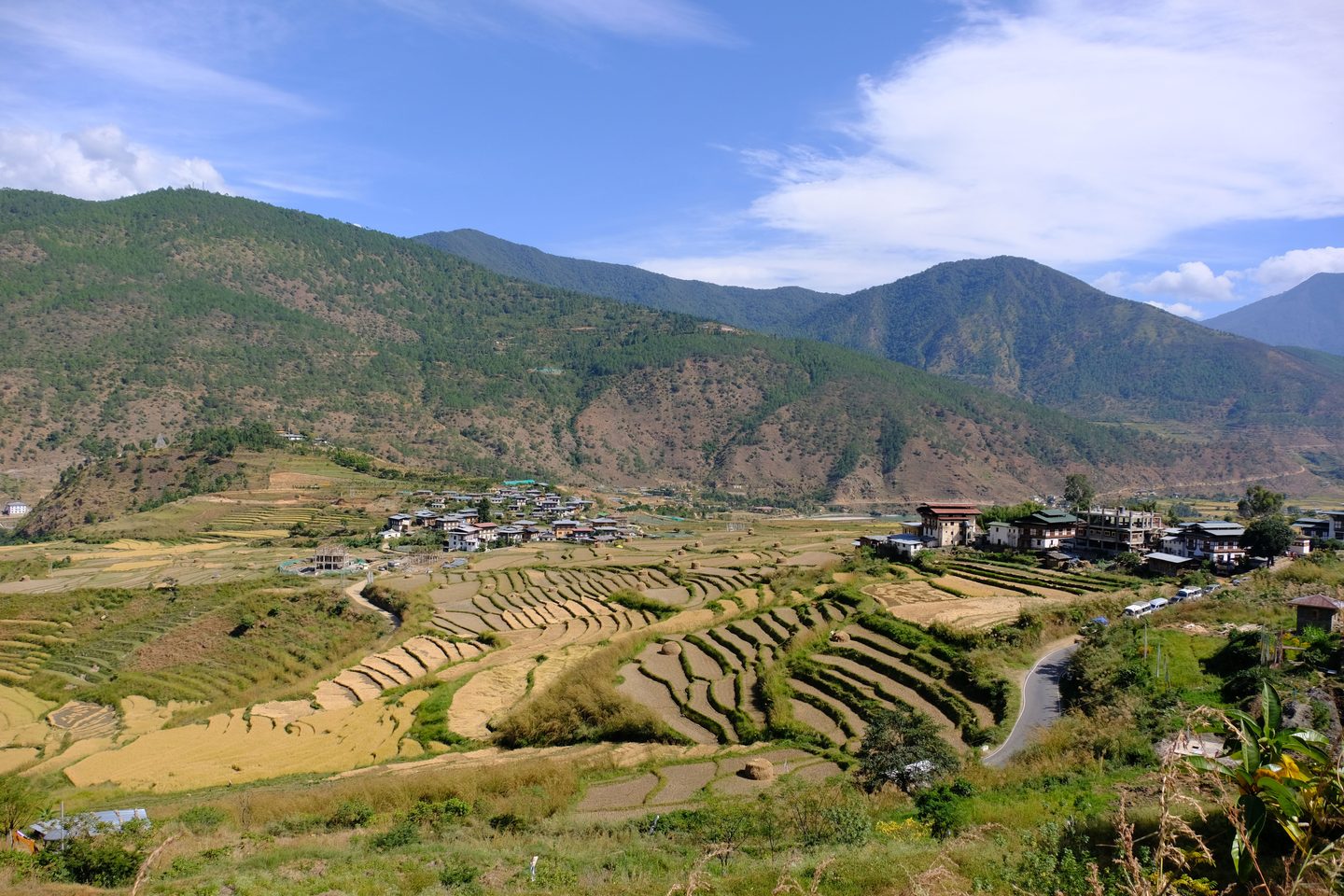 monks in a pickup truck, Bhuatn