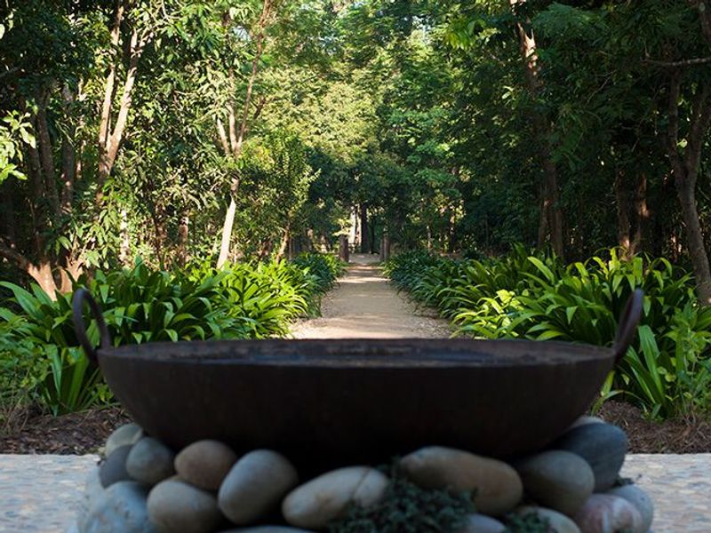 Decorative gardens at Karnali Lodge