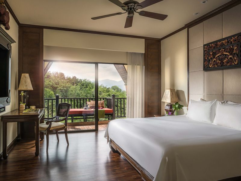 Bedroom at Anantara Golden Triangle Elephant Camp