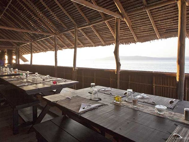 Dining with a view at Kri Eco Resort Raja Ampat, Indonesia