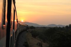 a train going down the tracks