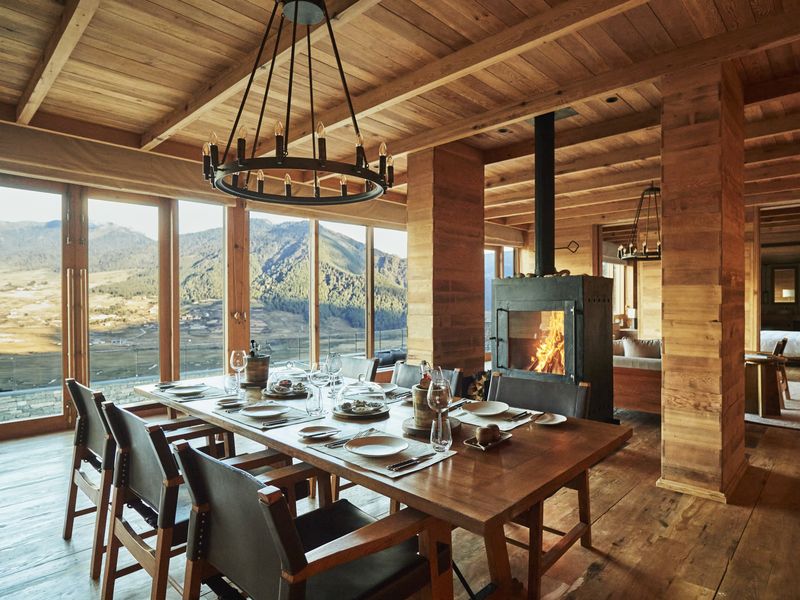 Dining at Six Senses Gangtey Lodge