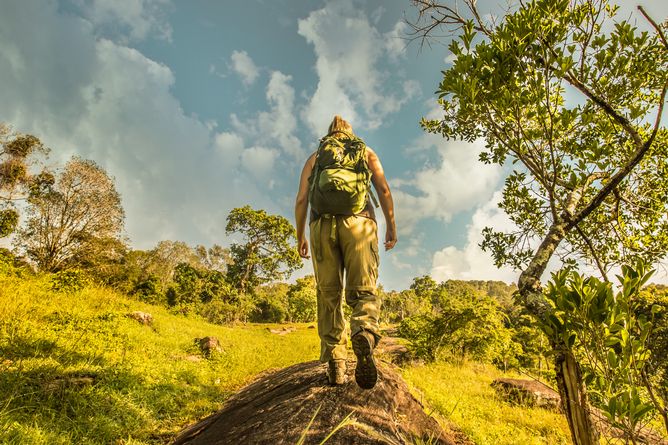Walking through nature
