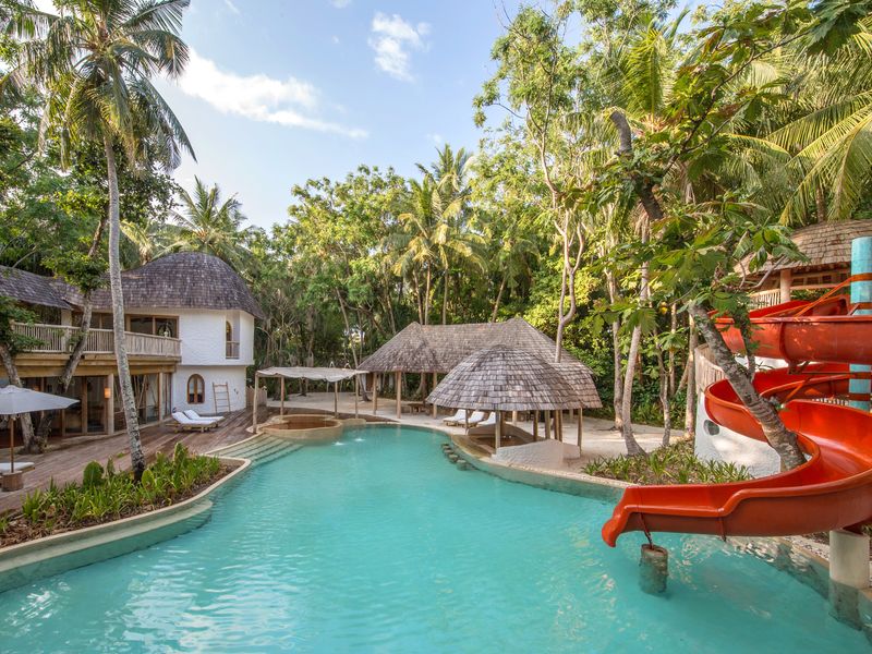 The den at Soneva Fushi