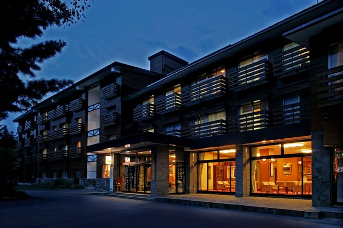 At night