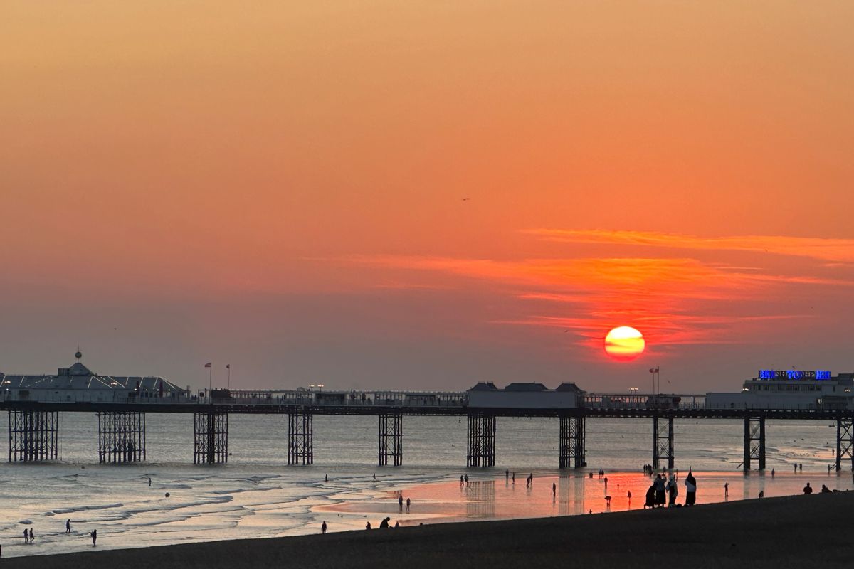 Brighton, UK at sunset