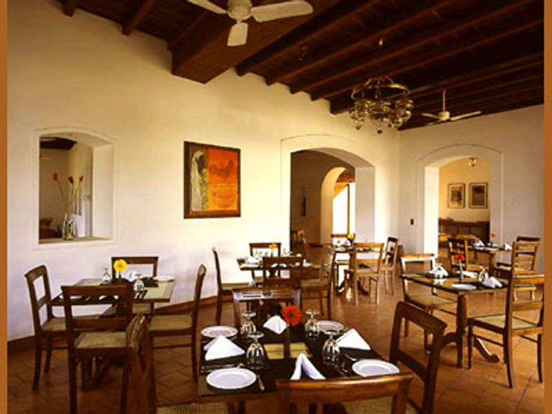 Dining room at the Old Harbour Hotel