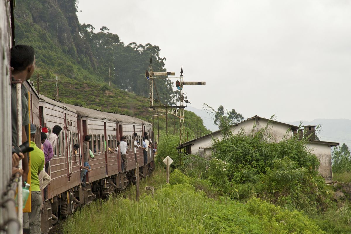 Train with tourists and locals in Sri Lanka