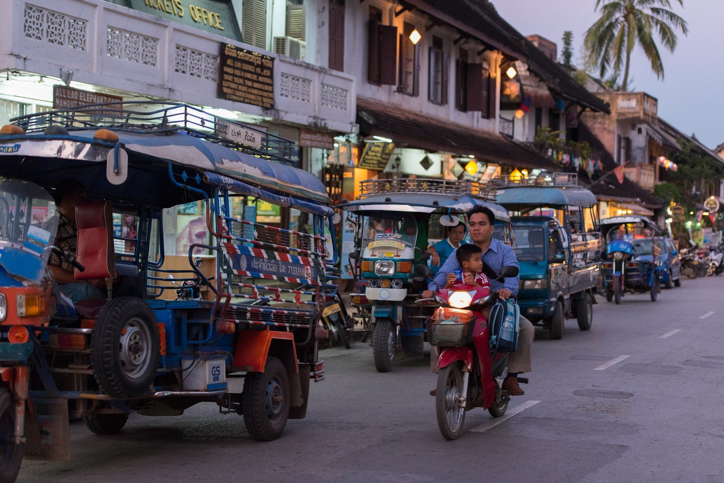 Traffic in Luang Prabang