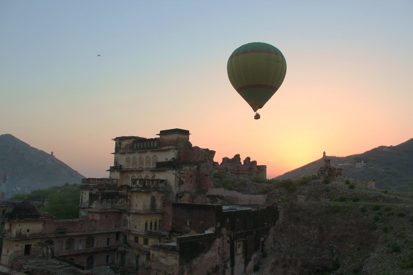 Serene Sunrise ballooning over Jaipur