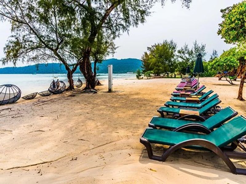 Loungers on the beach
