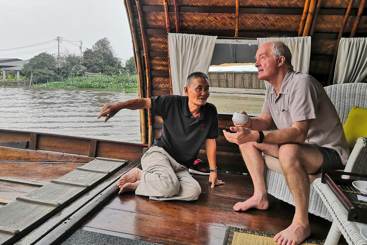 Man on a boat in Vietnam