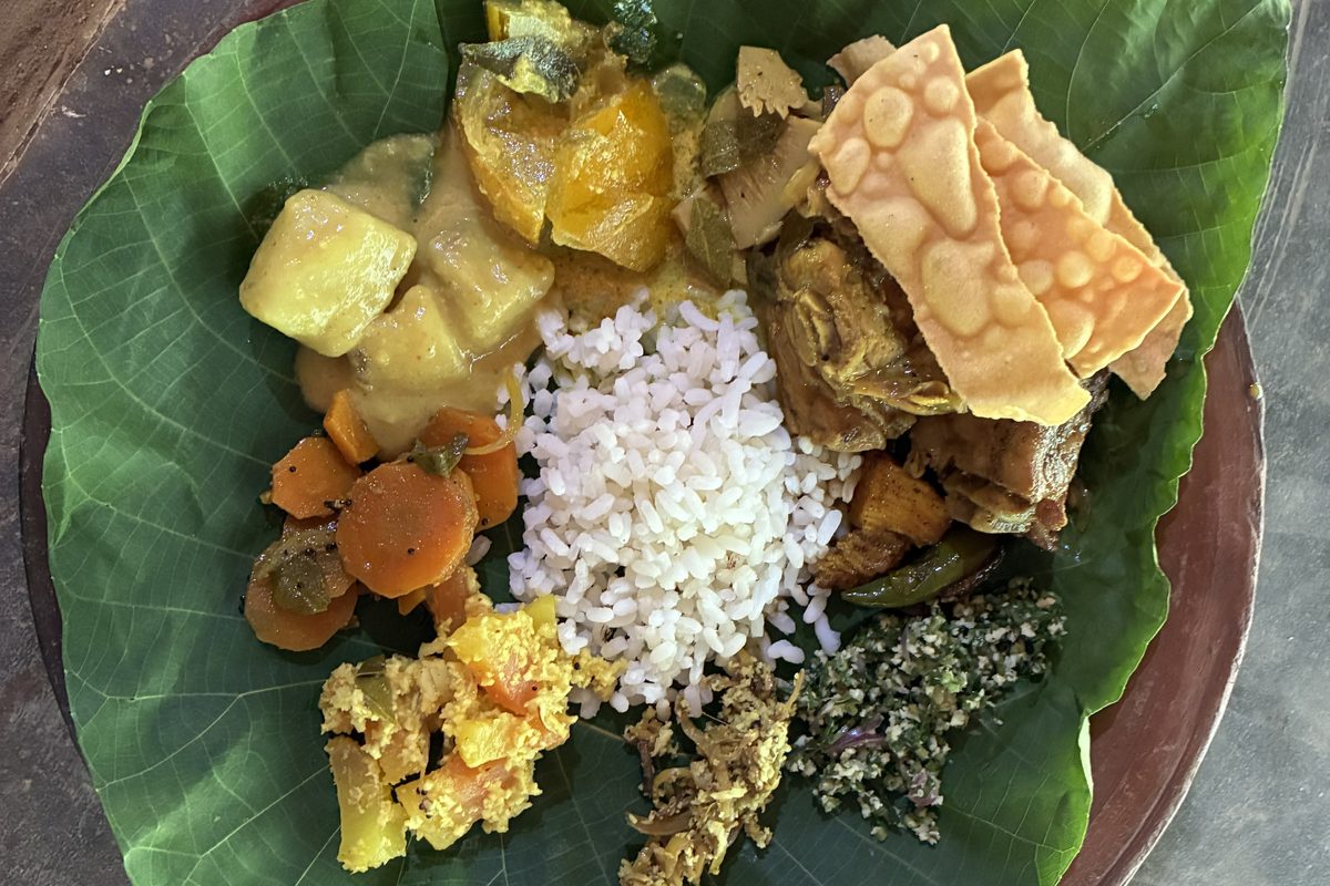 Rice and curry in Sri Lanka