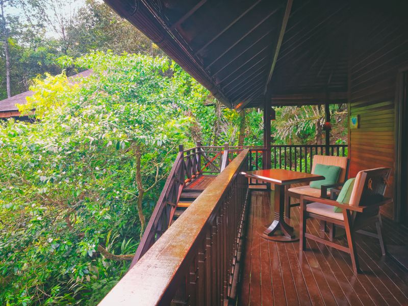 Villa balcony at Bungaraya Resort