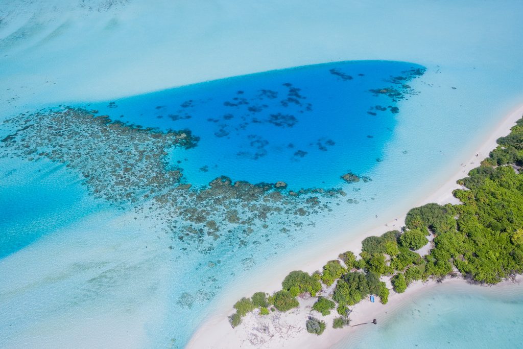 Maldivian island from above