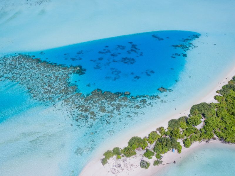Maldivian island from above