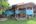 a blue house with a porch