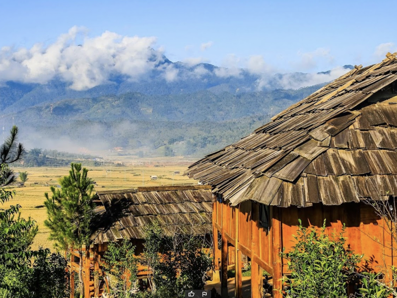 View across the valley in Mu Cang Chai