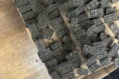 a box of stamps with writing on it