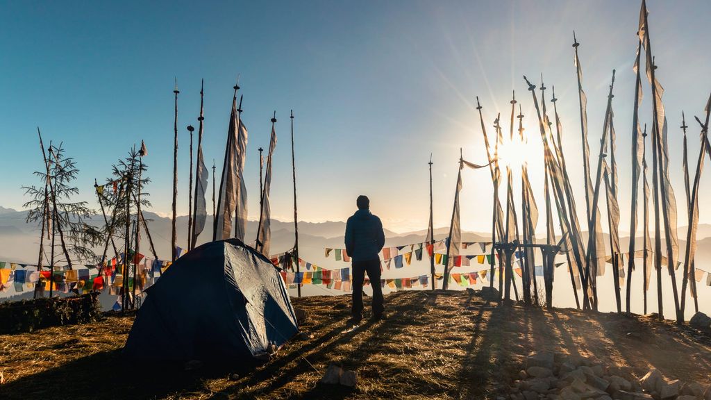 Looking out over the horizon in Bhutan