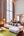 a living room with a large window